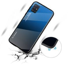 IZMAEL Pouzdro Gradient Glass pro Samsung Galaxy A51 - Černá/Modrá KP10486