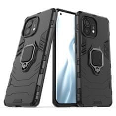 IZMAEL Odolné Pouzdro Ring Armor Case pro Xiaomi Mi 11 - Černá KP9715