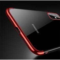 IZMAEL Pouzdro Clear Color s barevným lemem pro Samsung Galaxy A72 4G/Galaxy A72 5G - Červená KP10809