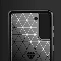 IZMAEL Pouzdro Carbon Bush TPU pre Samsung Galaxy S21 5G - Modrá KP9512