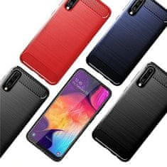 IZMAEL Pouzdro Carbon Bush TPU pre Samsung Galaxy M30 - Tmavě Modrá KP19394