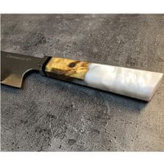 IZMAEL Damaškový kuchyňský nůž Isahaja-Bílá KP14036