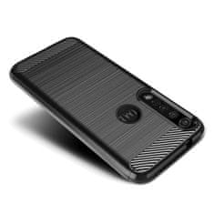 IZMAEL Pouzdro Carbon Bush TPU pre Motorola G8 Plus - Černá KP12711