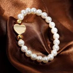 IZMAEL Náramek Pearl Heart-Stříbrná KP15156