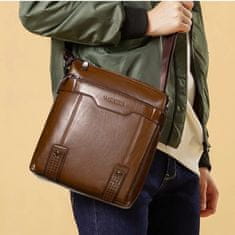 IZMAEL Pánská Crossbody Taška WEIXIER Leo-Hnědá KP15413