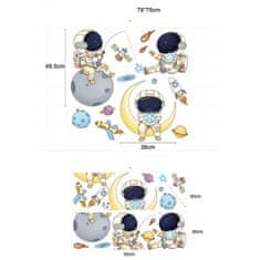 IZMAEL Samolepka na zeď/Tapeta Kosmonauté KP16424