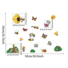 IZMAEL Samolepka na zeď/Tapeta Veselé včelky KP16455
