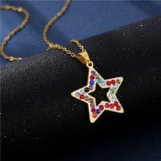 IZMAEL Náhrdelník Color Star-Zlatá/Multi KP20904