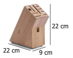 Zeller Bambusový stojan na nože, 22x22x9 cm