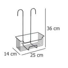 Wenko Závěsná koupelnová polička CADDY MILO, černá