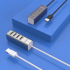 IZMAEL Kaku HUB adaptér KSC-383 Yilian USB na 4x usb - Šedá KP23476