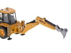 KIK Rypadlo-nakladač buldozer s kbelíkovým kovovým modelem Die-Cast H-toys 1704 1:50