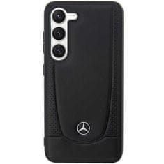 MERCEDES MEHCS23SARMBK hard silikonové pouzdro Samsung Galaxy S23 5G black Leather Urban