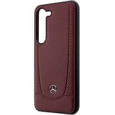 MERCEDES MEHCS23SARMRE hard silikonové pouzdro Samsung Galaxy S23 5G red Leather Urban Bengale