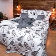 SCANquilt povlečení SATÉN DESIGN grey birds