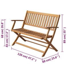Petromila Zahradní lavice 120 cm masivní akácie