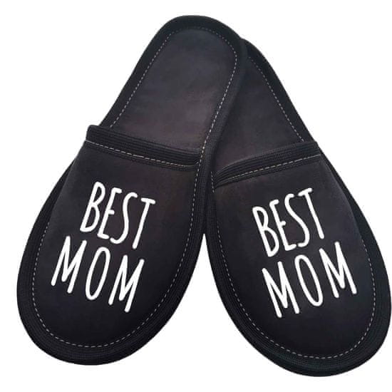 Copa cop Textilní domácí pantofle s nápisem Best Mom 35-36