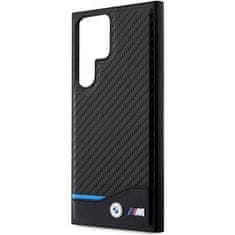 Bmw BMHCS23L22NBCK hard silikonové pouzdro Samsung Galaxy S23 ULTRA 5G black Leather Carbon