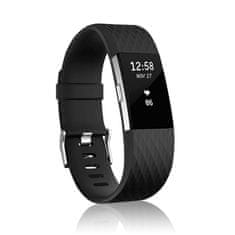 BStrap Silicone Diamond (Small) řemínek na Fitbit Charge 2, black