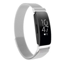 BStrap Milanese (Small) řemínek na Fitbit Inspire, silver