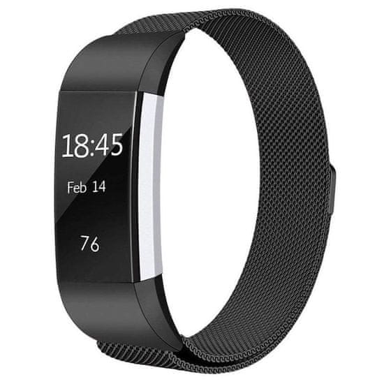 BStrap Milanese (Small) řemínek na Fitbit Charge 2, black