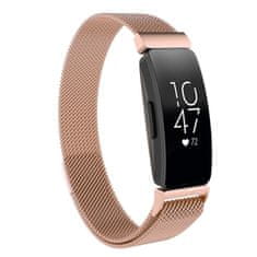 BStrap Milanese (Large) řemínek na Fitbit Inspire, rose gold