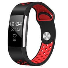 BStrap Silicone Sport (Large) řemínek na Fitbit Charge 2, black/red