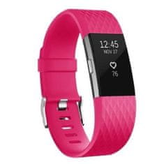 BStrap Silicone Diamond (Small) řemínek na Fitbit Charge 2, dark pink