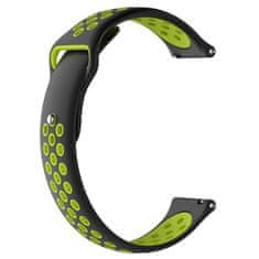 BStrap Silicone Sport řemínek na Xiaomi Amazfit Bip, black/green