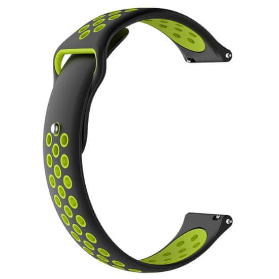 BStrap Silicone Sport řemínek na Xiaomi Amazfit GTS, black/green