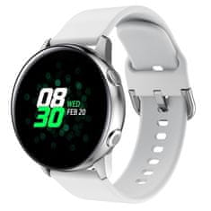 BStrap Silicone řemínek na Samsung Galaxy Watch Active 2 40/44mm, white