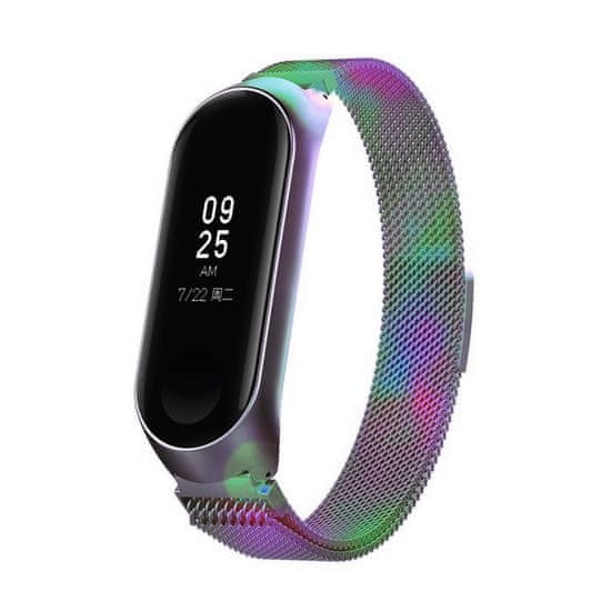 BStrap Milanese (Small) řemínek na Xiaomi Mi Band 3/4, rainbow