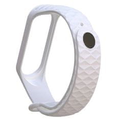 BStrap Silicone Diamond řemínek na Xiaomi Mi Band 3/4, white