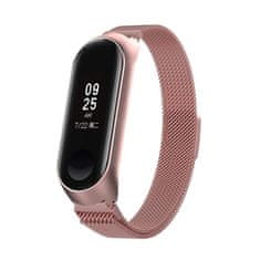 BStrap Milanese (Small) řemínek na Xiaomi Mi Band 3/4, rose pink