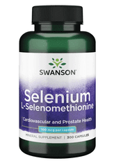 Swanson Selenium (L-selenomethionine), 100 mcg, 300 kapslí