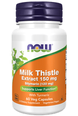 NOW Foods Thistle Extract, Ostropestřec mariánský extrakt, 150 mg, 60 rostlinných kapslí