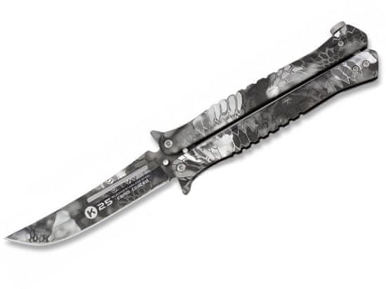 K25 Nůž motýl K25 02142 Balisong Black Phyton