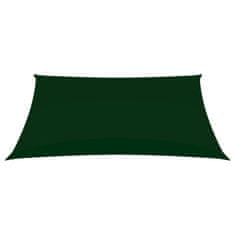 Greatstore Stínící plachta oxfordská látka obdélník 3,5x4,5 m tmavě zelená