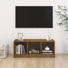 Vidaxl TV stolek medově hnědý 104 x 33 x 41 cm masivní borové dřevo