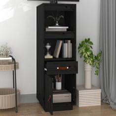 Greatstore Skříň highboard černá 34x40x108,5 cm masivní borové dřevo