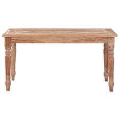 Greatstore Konferenční stolek Batavia 90 x 50 x 45 cm bělený masivní teak