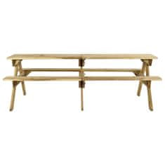 Greatstore Piknikový stůl a lavice 220x122x72 cm impregnované borové dřevo