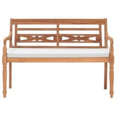 Vidaxl Lavice Batavia s poduškou 120 cm teak