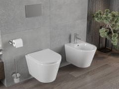 Mexen Rico závěsná wc mísa rimless včetně sedátka s slow-slim, duroplast, bílá (30720400)