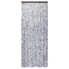 Greatstore Závěs proti hmyzu hnědý a béžový 90 x 220 cm Chenille