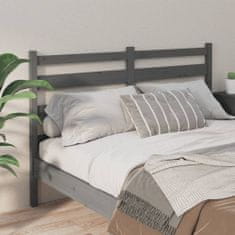 Vidaxl Čelo postele šedé 146 x 4 x 100 cm masivní borovice