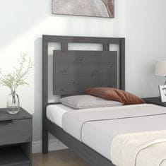 Greatstore Čelo postele šedé 80,5 x 4 x 100 cm masivní borovice