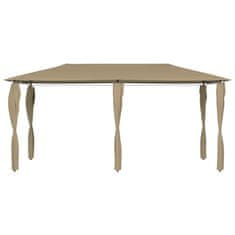 Greatstore Altán s bočními stěnami 3 x 6 x 2,6 m taupe 160 g/m2