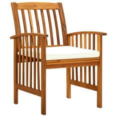 Greatstore Zahradní jídelní židle s poduškami 2 ks masivní akáciové dřevo