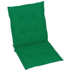 Greatstore Podušky na zahradní židle 6 ks zelené 100 x 50 x 4 cm